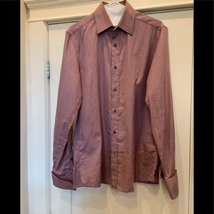 GUCCI FITTED  RED BLACK WHITE SHIRT SZ 15/41